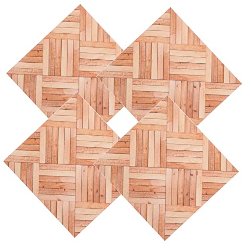 Supvox 4 Stück Boden Im Puppenhaus Miniatur Puppenhaus -Accessoire Mini-diele Zum Basteln Kleines Hauszubehör Mini-Ornamente Zum Basteln Mini-dielendekoration PVC von Supvox