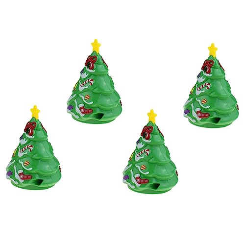 Supvox 4 Stück Bunte Aufziehspielzeuge Kreative Plastik Weihnachtsbaum Spielzeuge für Weihnachtsfeier Zubehör Tischdeko und von Supvox