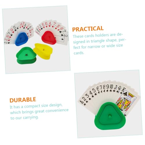 Supvox 4 Stück Dreieckige Kartenhalter für Spielkarten Stabiler Rutschfester Halter für Erwachsene und Senioren Praktisches Brettspielzubehör für Freihändiges und Einfache Supvox 4 Stück Dreieckige Kartenhalter für Spielkarten Stabiler Rutschfester Halter für Erwachsene und Senioren Praktisches Brettspielzubehör für Freihändiges und Einfache von Supvox