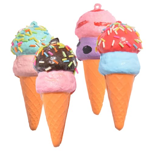 Supvox 4 Stück Eistüten Ornament Multifunktional Künstliches Künstliches Requisite Künstliches Realistisches Eiscreme Modellierfigur von Supvox
