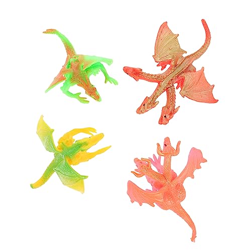 Supvox 4 Stücke Fliegender Drache Modellspielzeug aus Kunststoff Drachendekoration für Kinder Realistische Drachenfiguren für Schreibtisch und Zimmerdekoration von Supvox