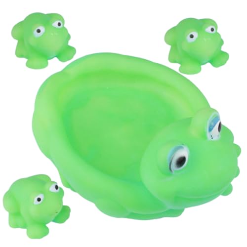 Supvox 4 Stück Froschspielzeug im Wasser Badespielzeug für Kleinkinder und Mädchen Kleinkindpoolspielzeug Badewannenspielzeug für das Bad Vinyl Grün von Supvox