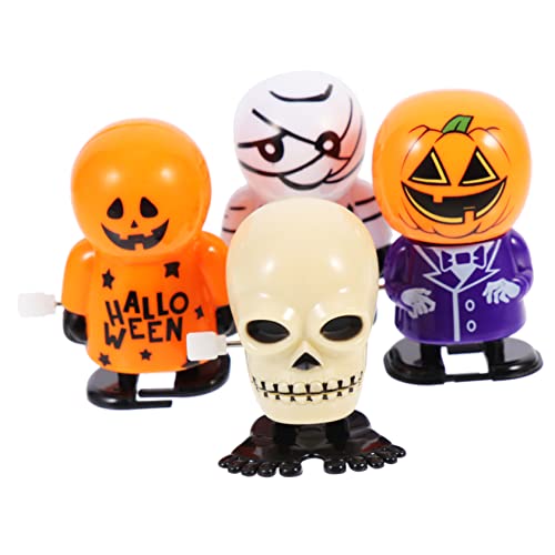 Supvox 4 Stück Halloween Aufziehspielzeug Lustige Figuren mit Skelett Kürbis und für Halloween Partys und Süßes oder Saures Supvox 4 Stück Halloween Aufziehspielzeug Lustige Figuren mit Skelett Kürbis und für Halloween Partys und Süßes oder Saures von Supvox