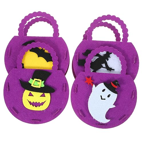 Supvox 4 Stück Halloween Süßigkeitentaschen Handliche Filz Geschenktüten mit Kürbis Fledermaus Hexe Geist Motiven Leichte Party Goodie Bags für Halloween Deko Supvox 4 Stück Halloween Süßigkeitentaschen Handliche Filz Geschenktüten mit Kürbis Fledermaus Hexe Geist Motiven Leichte Party Goodie Bags für Halloween Deko von Supvox