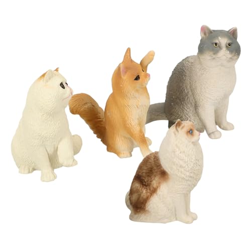 Supvox 4 Stück Katzenfigur Set Teiliges Realistisch Gestaltetes Katzenmodell aus Kunststoff für Dekoration für Zuhause und Garten Lernspielzeug und für Feiern und Anlässe Supvox 4 Stück Katzenfigur Set Teiliges Realistisch Gestaltetes Katzenmodell aus Kunststoff für Dekoration für Zuhause und Garten Lernspielzeug und für Feiern und Anlässe von Supvox