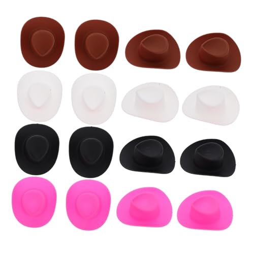 Supvox 4 Stück Kleiner Gelber Enten-cowboyhut Kleine Cowboyhüte Zum Basteln Halsketten Mit Mini-cowboyhüten Cowboyhut-Dekorationen Minihut Cowboy Cowboy-Auto- Cowboyhut-Party Plastik von Supvox