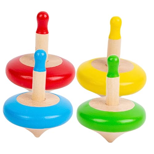 Supvox 4 Stück Kleiner hölzerner Kreisel für Gyro kleine Spielsachen Kleiner Kreisel Holz Supvox 4 Stück Kleiner hölzerner Kreisel für Gyro kleine Spielsachen Kleiner Kreisel Holz von Supvox