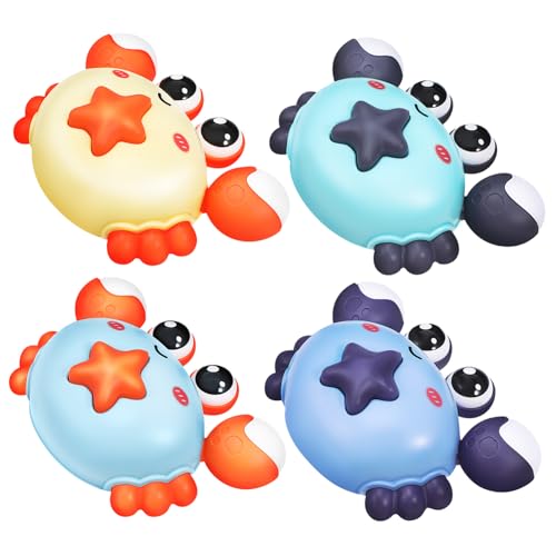 Supvox 4 Stück Krabben Spielzeugautos mit Rückzugsmotor Kleine Krabbenfahrzeuge für Lustiges Krabbelndes Auto ohne Batterien als Partygeschenk und Klassenzimmerpreis von Supvox