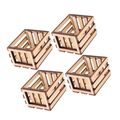 Supvox 4 Stück Mikrospeicherboxen für Puppenhaus Mini Obstkörbe Kleine Aufbewahrungskisten für Märchengärten Kreative Spielzeuge für Fantasievolles von Supvox