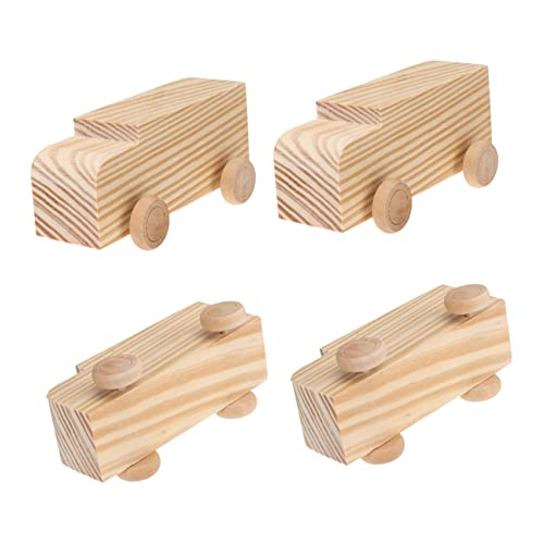 Supvox 4 Stück Mini Auto Jungs Produkt Malerei Kind Mini-Autos Hölzern Supvox 4 Stück Mini Auto Jungs Produkt Malerei Kind Mini-Autos Hölzern von Supvox