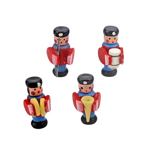 Supvox 4 Stück Mini Holz Trommler Figur Teiliges Set Puppenhaus Zubehör Puppen Dekoration für DIY Miniatur Szenen Holzspielzeug Ornament Supvox 4 Stück Mini Holz Trommler Figur Teiliges Set Puppenhaus Zubehör Puppen Dekoration für DIY Miniatur Szenen Holzspielzeug Ornament von Supvox