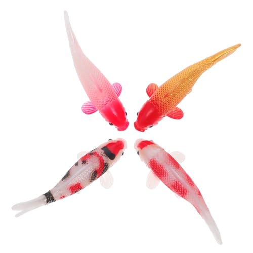 Supvox 4 Stück Miniatur Koi Fisch Figuren Realistische Kleine Karpfen Dekorative Modelle für Aquarium Feengarten DIY Puppenhaus Landschaft Supvox 4 Stück Miniatur Koi Fisch Figuren Realistische Kleine Karpfen Dekorative Modelle für Aquarium Feengarten DIY Puppenhaus Landschaft von Supvox