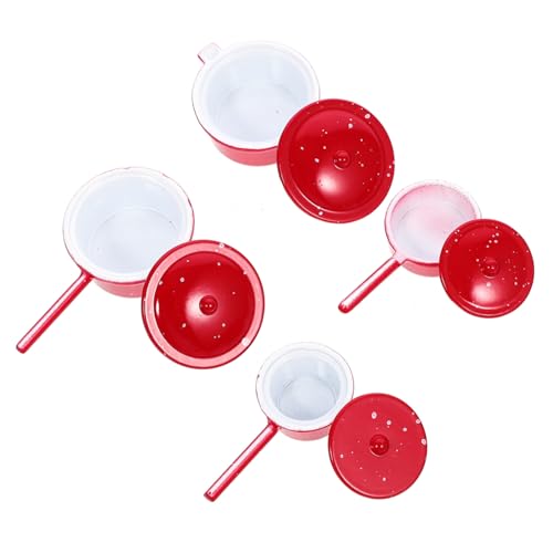 Supvox 4 Stück Miniaturküche Mini-kochgeschirr Für Mini House Kitchenware Miniaturtöpfe Ornamente Simulation Pfannen Mini-kochgeschirr Für Herdplatten Mini-Dekoration Legierung Rot Supvox 4 Stück Miniaturküche Mini-kochgeschirr Für Mini House Kitchenware Miniaturtöpfe Ornamente Simulation Pfannen Mini-kochgeschirr Für Herdplatten Mini-Dekoration Legierung Rot von Supvox