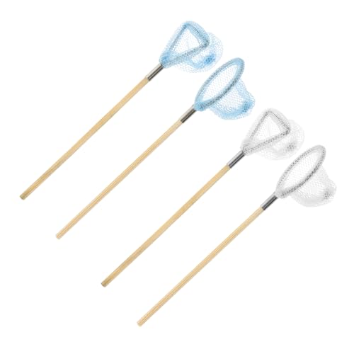 Supvox 4 Stück Modell Einer Fischernetztasche Puppe Netze Mini Dekoratives Fischernetzmodell Kleine Hausrequisiten Kleines Für Fangnetz Holz von Supvox