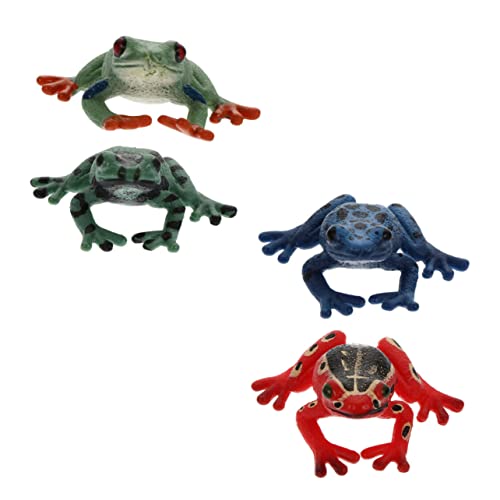Supvox 4 Stück Modell Kinderspielzeug Statue 3D Skulptur Künstlicher Frosch Simuliertes Modell Lernspielzeug Tierspielzeug Modell Gefälschter Frosch Display Frösche Modelle Tiermodelle von Supvox
