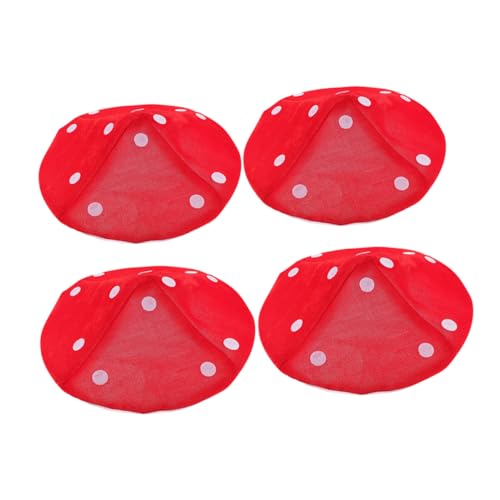 Supvox 4 Stück Mushroom Hut für Teiliges Party Kostümzubehör Lustige und Kreative Kopfbedeckung für Festivals Fotorequisiten und Besondere Anlässe Leicht und Bequem von Supvox
