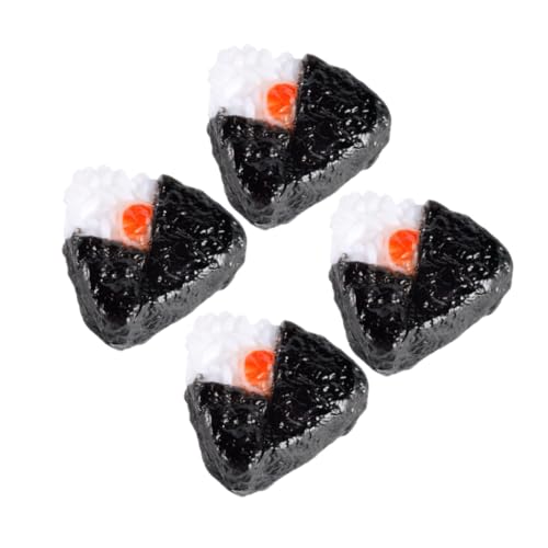 Supvox 4 Stück Nachgemachte Sushi-Reisbällchen Reis Schimmel knusprig dreieckige Reisform Modelle Ball Puppenhaus-Snack Mini- -Food- Miniatur-Snack PVC Black Supvox 4 Stück Nachgemachte Sushi-Reisbällchen Reis Schimmel knusprig dreieckige Reisform Modelle Ball Puppenhaus-Snack Mini- -Food- Miniatur-Snack PVC Black von Supvox