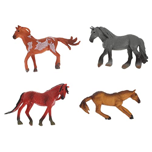Supvox 4 Stück Pferdemodell künstliche pferdefigur Miniatur Pferde Pferdestatue spielzeugpferd Horse Toy Kinderversorgung Desktop-Pferdespielzeug Plastik von Supvox