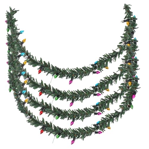 Supvox 4 Stück Puppenhaus-Ornamente Dekorationen Mini Hauskranz Minikränze mit Lichtern weihnachtsdeko spielzeuge für hängender Kranz Mini-Hausgirlanden mit Lichtern Plastik Green Supvox 4 Stück Puppenhaus-Ornamente Dekorationen Mini Hauskranz Minikränze mit Lichtern weihnachtsdeko spielzeuge für hängender Kranz Mini-Hausgirlanden mit Lichtern Plastik Green von Supvox