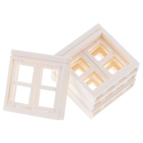 Supvox 4 Stück Puppenhausfenster - Miniatur-Fensterdekorationen DIY-Minihausmöbel Für Puppenstubenzimmer Wohndekor von Supvox