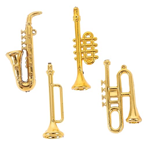 Supvox 4 Stück Saxophon Modell Teiliges für Puppenhaus Dekoration Fotorequisite für DIY Projekte Langlebig und Leicht aus Bruchsicherem Kunststoff Gefertigt von Supvox