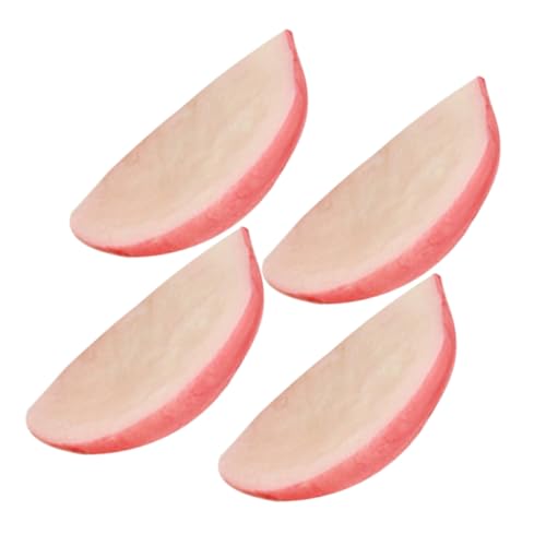 Supvox 4 Stück Simuliertes Karottenmodell pflanzliche Requisiten Display-Requisite Simulation Rettichscheiben künstliche Gemüserettichscheibe dekorativer Rettich PVC Rosa von Supvox