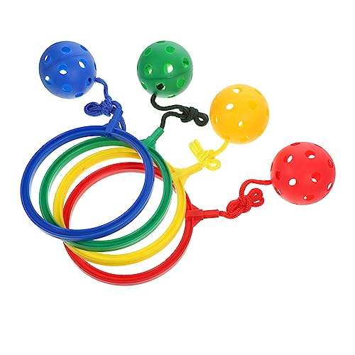 Supvox 4 Stück Sprungball für Eltern Fitness mit Fußring Bouncing Ball für Drinnen und Draußen Fördert Bewegung und Koordination Erhältlich Blau Rot Gelb und Grün Supvox 4 Stück Sprungball für Eltern Fitness mit Fußring Bouncing Ball für Drinnen und Draußen Fördert Bewegung und Koordination Erhältlich Blau Rot Gelb und Grün von Supvox