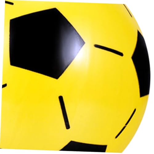 Supvox 4 Stück Teiliges Aufblasbarer Fußball für Bunter Leichter Soccer Ball aus Kunststoff Sicher und Strapazierfähig Geeignet für Spielplatz Garten und Schwimmbadspaß Zufällige Farbe von Supvox