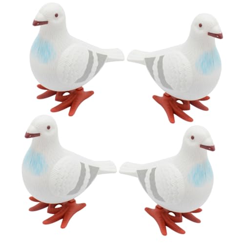 Supvox 4 Stück Teiliges Aufziehspielzeug Taube Kleine Lustige Tierfiguren zum Langlebige Spielzeuge für Kindergeburtstag Geschenkidee für Jungen und Mädchen Wind up Springende Tauben von Supvox