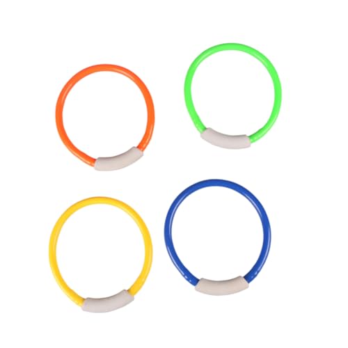 Supvox 4 Stück Teiliges Buntes Tauchring Wasserspielzeug Schwimmtraining Unterwasser Poolspielzeug Sicher Langlebig Farbenfroh für Anfänger Tauchringe Spaß von Supvox