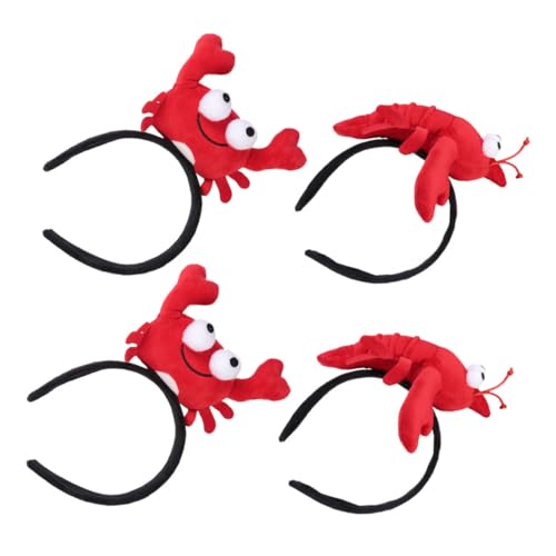 Supvox 4 Stück Teiliges Cartoon Haarreifen mit Weichem Lustige Krabben Hummer haarbänder für Frauen und Mädchen Bequemes Formstabiles Tier cosplay accessoire für Party und Festlichkeiten von Supvox