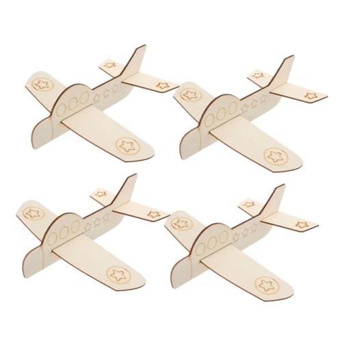 Supvox 4 Stück Teiliges DIY Holzflugzeug zum Bemalen Unfertiges Holzmodell für Kreatives Graffiti Flugzeug Bastelspielzeug Fördert Kreativität und Eltern Junge Mädchen aktivität Supvox 4 Stück Teiliges DIY Holzflugzeug zum Bemalen Unfertiges Holzmodell für Kreatives Graffiti Flugzeug Bastelspielzeug Fördert Kreativität und Eltern Junge Mädchen aktivität von Supvox
