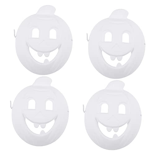 Supvox 4 Stück Teiliges Diy Halloween Kürbis Masken Weiße Papiermasken zum Bemalen Blanko Kindermasken für Kreative Malaktionen und Kostümpartys Supvox 4 Stück Teiliges Diy Halloween Kürbis Masken Weiße Papiermasken zum Bemalen Blanko Kindermasken für Kreative Malaktionen und Kostümpartys von Supvox