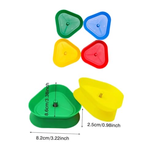 Supvox 4 Stück Teiliges Dreieckiger Kartenhalter aus Spielkartenhalter für Erwachsene Stabiler Griff Geeignet für Schmale und Karten für Kartenspiele und Freisprech spielspaß von Supvox