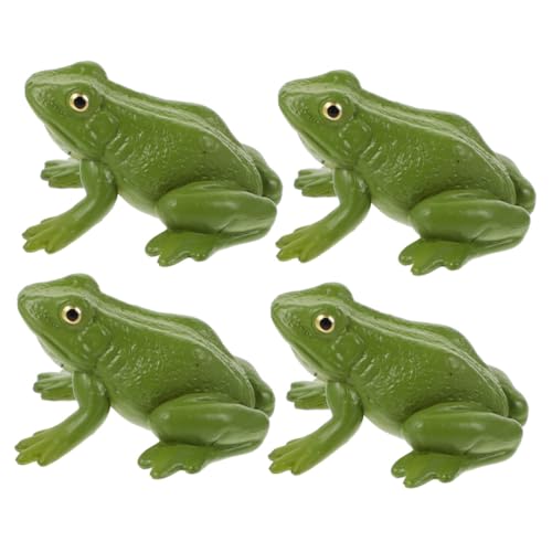 Supvox 4 Stück Teiliges Frosch Modell mit Soundfunktion Realistische Desktop Figuren aus Hochwertigem Kunststoff Pädagogisches Tier dekor für Kinderzimmer und Büro von Supvox