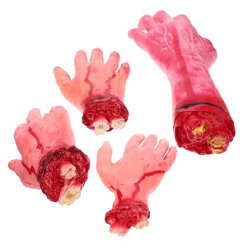 Supvox 4 Stück Teiliges Halloween Deko Set Gebrochene Hände Realistische Horror Requisiten für Haunted House Party Gruselige Körperteile für Halloween Streiche und Dekoration Supvox 4 Stück Teiliges Halloween Deko Set Gebrochene Hände Realistische Horror Requisiten für Haunted House Party Gruselige Körperteile für Halloween Streiche und Dekoration von Supvox