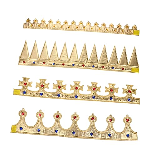 Supvox 4 Stück Teiliges Halloween Elegante Königskrone für Kostümparty Langlebige Stoffkrone mit Funkelnden Details für Geburtstagsfeiern und Besondere Anlässe Supvox 4 Stück Teiliges Halloween Elegante Königskrone für Kostümparty Langlebige Stoffkrone mit Funkelnden Details für Geburtstagsfeiern und Besondere Anlässe von Supvox