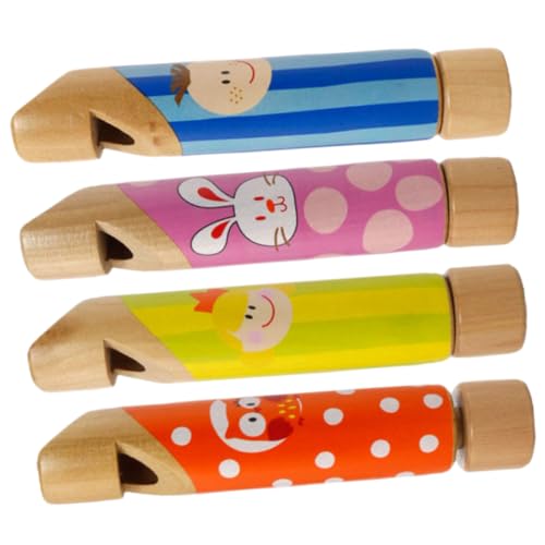 Supvox 4 Stück Teiliges Holz Slide Whistle Musikinstrumente Robust Lustige Party Favor Pädagogisch Kreativ von Supvox