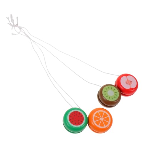 Supvox 4 Stück Teiliges Holz-yoyo Niedliche Cartoon-Motive Robustes Lernspielzeug Geschicklichkeit und Hand-Auge-koordination als Klassenzimmer Karnevalspreis von Supvox