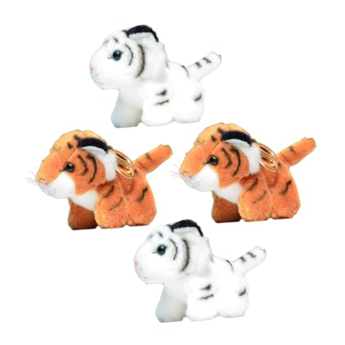 Supvox 4 Stück Teiliges Kleine Plüsch Tiger Anhänger Weiche Kuscheltiere als Niedliche Taschen und Schlüsselanhänger Langlebige Tiger Figuren Plüsch für Dekoration und Supvox 4 Stück Teiliges Kleine Plüsch Tiger Anhänger Weiche Kuscheltiere als Niedliche Taschen und Schlüsselanhänger Langlebige Tiger Figuren Plüsch für Dekoration und von Supvox
