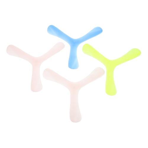Supvox 4 Stück Teiliges Leuchtendes Boomerang Sichere Outdoor flugspielzeuge Bunte Nachtleuchtende Wurfspielzeuge für Schulhof Unterhaltung und Bewegungsspiele von Supvox