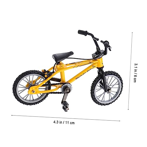 Supvox 4 Stück Teiliges Mini Finger Bike Miniatur Retro Zweirad in Gelb Blau Schwarz Orange Finger Fahrrad Modell Flexibilitätstraining und Dekoration von Supvox