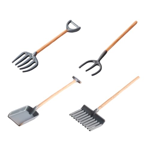 Supvox 4 Stück Teiliges Mini Gartenwerkzeug Set für Puppenhaus Miniatur Bauernhof Zubehör Mini Handrechen und Schaufel für DIY Puppenhaus Dekoration Supvox 4 Stück Teiliges Mini Gartenwerkzeug Set für Puppenhaus Miniatur Bauernhof Zubehör Mini Handrechen und Schaufel für DIY Puppenhaus Dekoration von Supvox