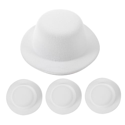 Supvox 4 Stück Teiliges Mini Hüte Krempe Kleine Handgefertigte Hüte für Puppen Schneemann DIY Basteln Zubehör Weihnachten von Supvox