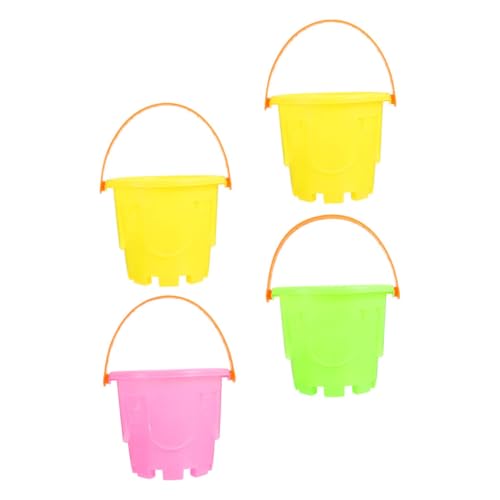 Supvox 4 Stück Teiliges Mini Sandspielzeug aus Hochwertigem Kunststoff Leichte Eimer für Strand und Park Buntes Kreatives Sommertoy für Jungen und Mädchen für Eltern Junge Mädchen Spiele von Supvox
