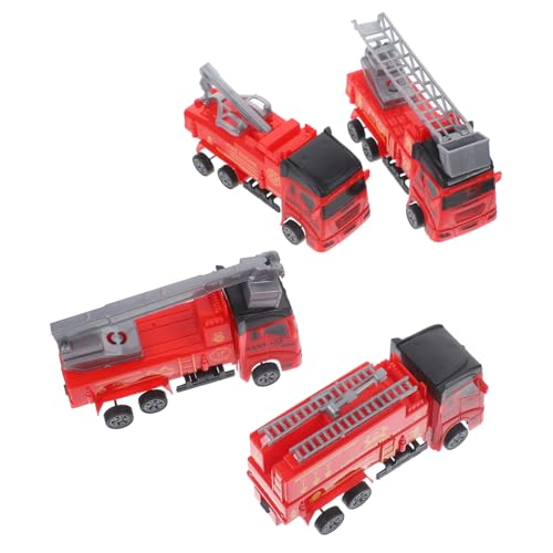 Supvox 4 Stück Teiliges Miniatur Pull Back Auto Spielzeugset Robuste Kunststoff Kinderfahrzeuge mit Realistischem Aufziehmechanismus für Geburtstags und Spielpartys Langlebige von Supvox