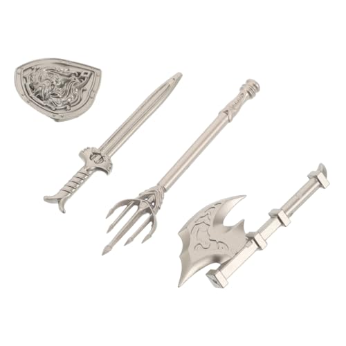 Supvox 4 Stück Miniatur Spielzeug Schild für Jungen Kreatives Zubehör für Bausteine für Rollenspiel und Cosplay von Supvox