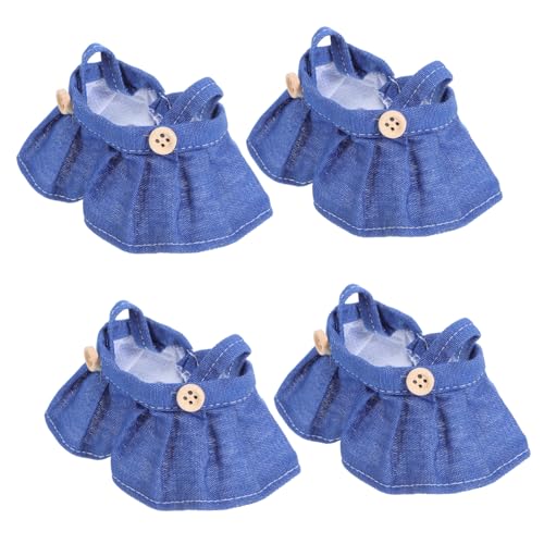 Supvox 4 Stück Teiliges Niedliche Puppenkleidung aus Weichem Stoff Overalls Kleid und Rock Maßgeschneidert für Stoffpuppen Einfaches Anziehen Langlebig und Komfortabel für Cosplay und von Supvox