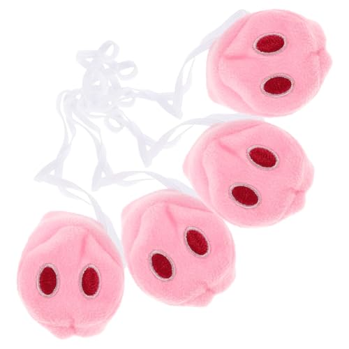 Supvox 4 Stück Teiliges Schweinenasen kostüm aus Weichem Lustige Karneval Tier Requisite für Halloween Party Cosplay und Fasching Dekoration von Supvox