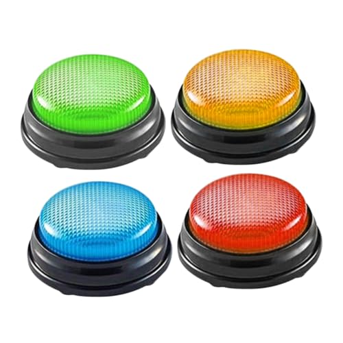 Supvox 4 Stück Teiliges Spiel Buzzer mit Einzigartigem Sound Kindgerechte Reaktionsspiel Buzzer für Quiz und Klassenzimmer Interaktives Lernspielzeug Schnelligkeit und Teamwettbewerben von Supvox